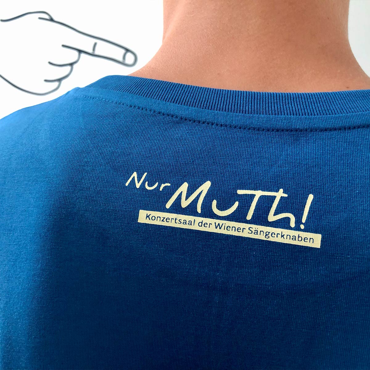 T-Shirt "Nur MuTh" Detail Aufdruck hinten